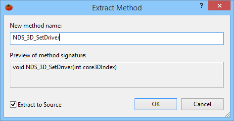 In C/C++, the refactoring creates an inline method in a header file