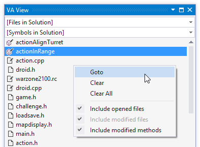 Move among recently opened or modified files quickly with the MRU